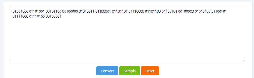 Binary to text converter